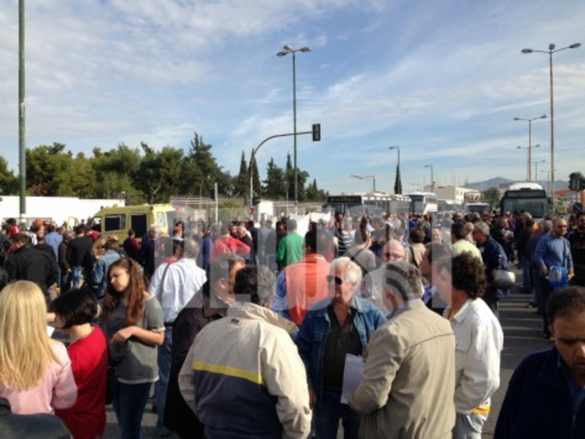 Διαμαρτυρία εργαζομένων στα ναυπηγεία