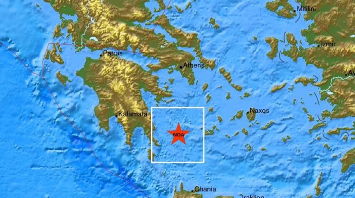 Μεγάλος σεισμός ανατολικά της Πελοποννήσου – 5,7 Ρίχτερ λέει το γεωδυναμικό