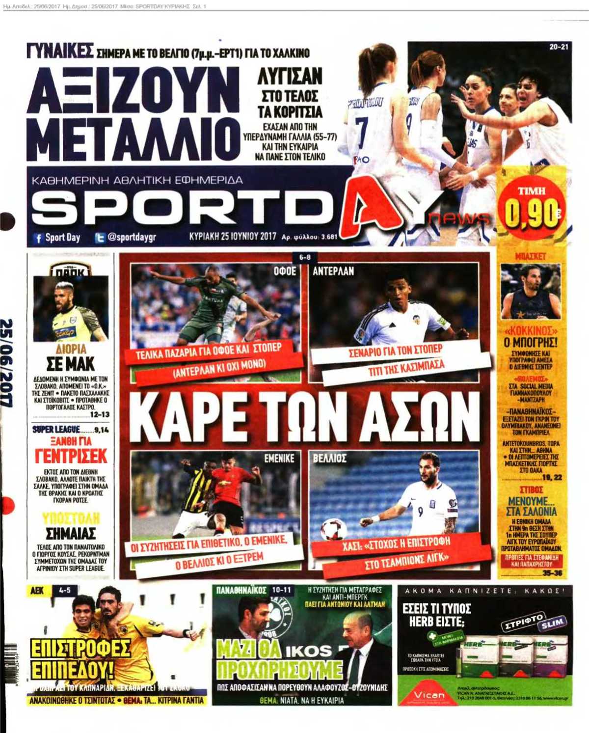 SPORTDAY ΚΥΡΙΑΚΗΣ 25-06-2017