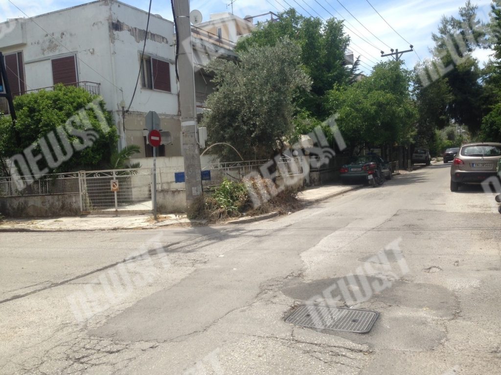 Σε αυτό το σημείο ο ληστής πυροβόλησε τον αστυνομικό