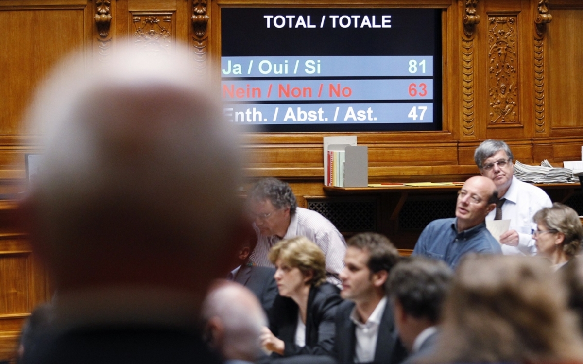 Το ελβετικό κοινοβούλιο είπε τελικά ναι στην πάταξη της φοροδιαφυγής. ΦΩΤΟ REUTERS