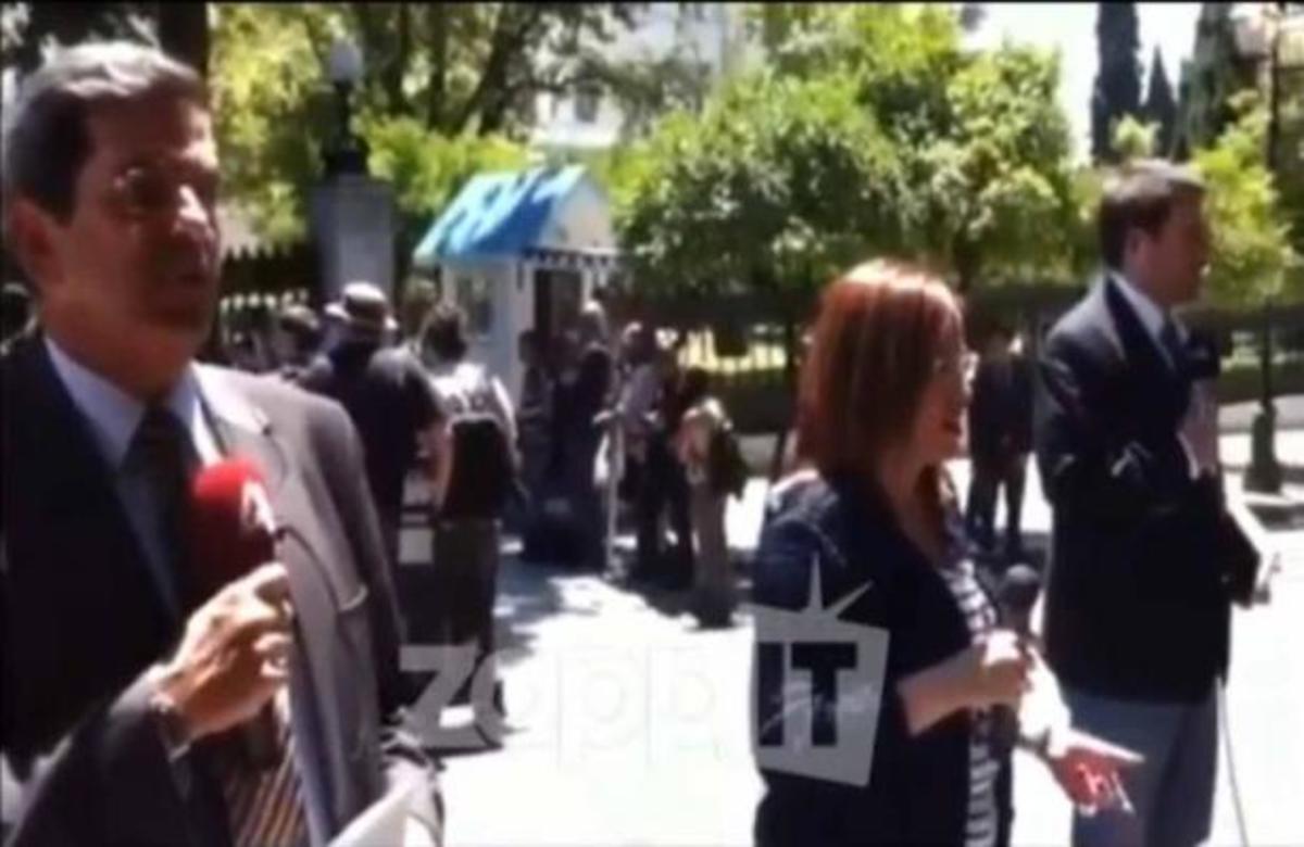 MEGA, ANTENNA και ALPHA ταυτόχρονα στον αέρα έξω από το Προεδρικό Μέγαρο! ΒΙΝΤΕΟ