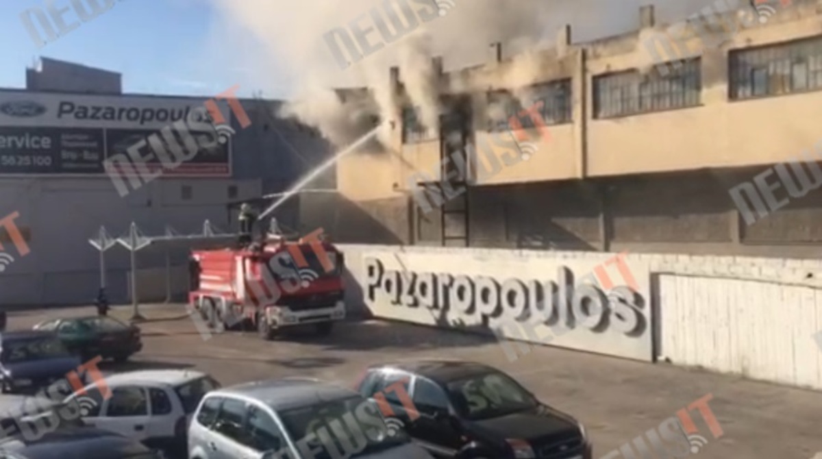 Μεγάλη φωτιά σε βιοτεχνία