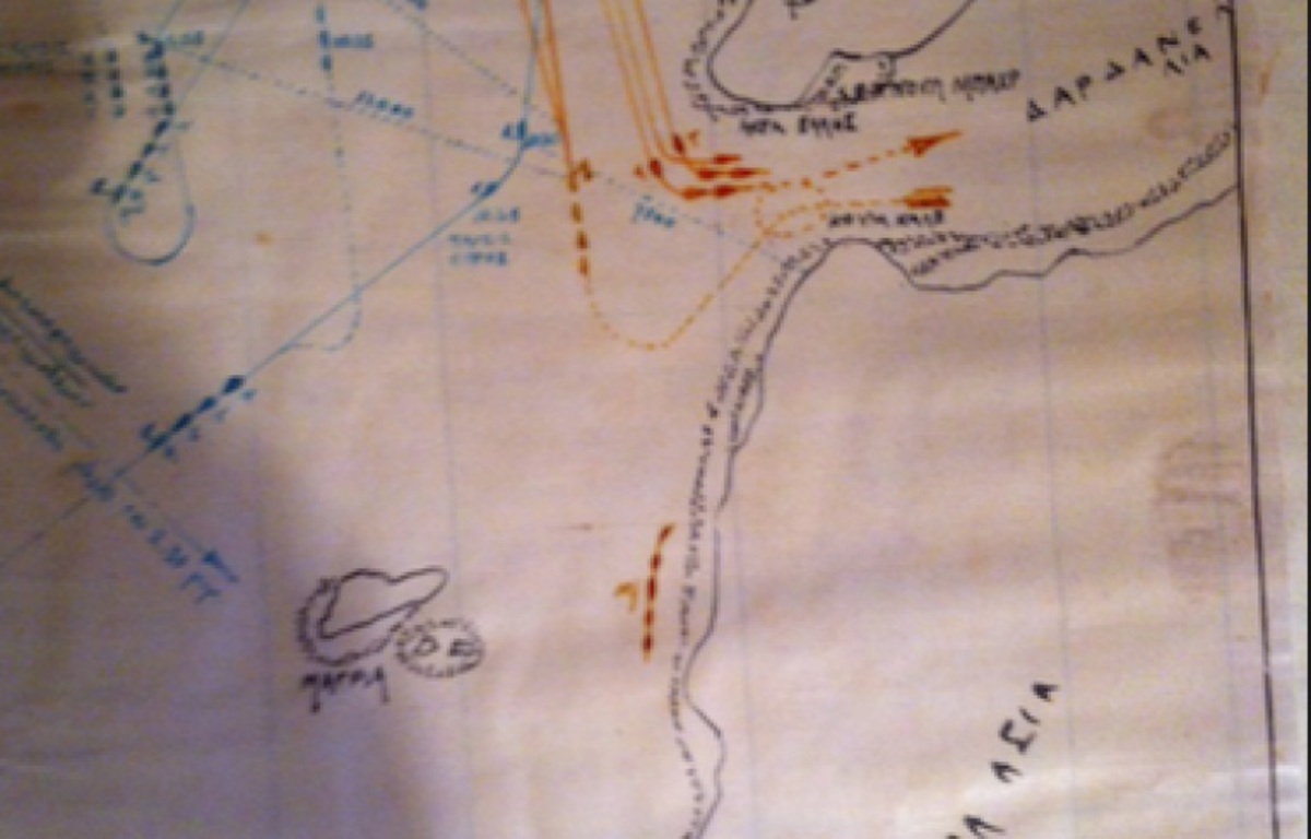 ΝΤΟΚΟΥΜΕΝΤΟ:ο χειρόγραφος χάρτης της ναυμαχίας της Έλλης! Επέστρεψε στο ΑΒΕΡΩΦ