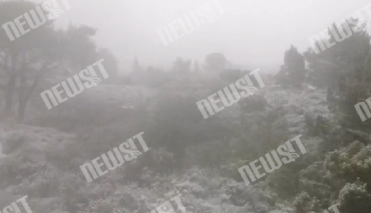 Χιονοθύελλα στην Πάρνηθα