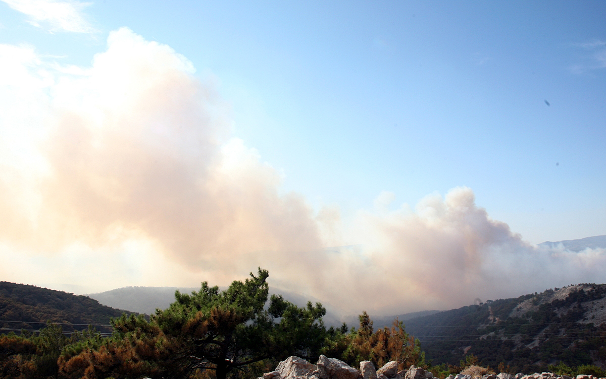 Τρία μέτωπα στη Χίο – Ολική καταστροφή στο νησί