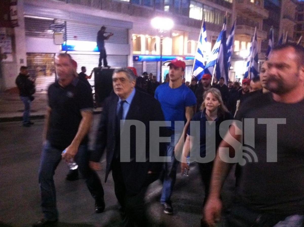 Πορεία της Χρυσής Αυγή στο Κέντρο της Αθήνας