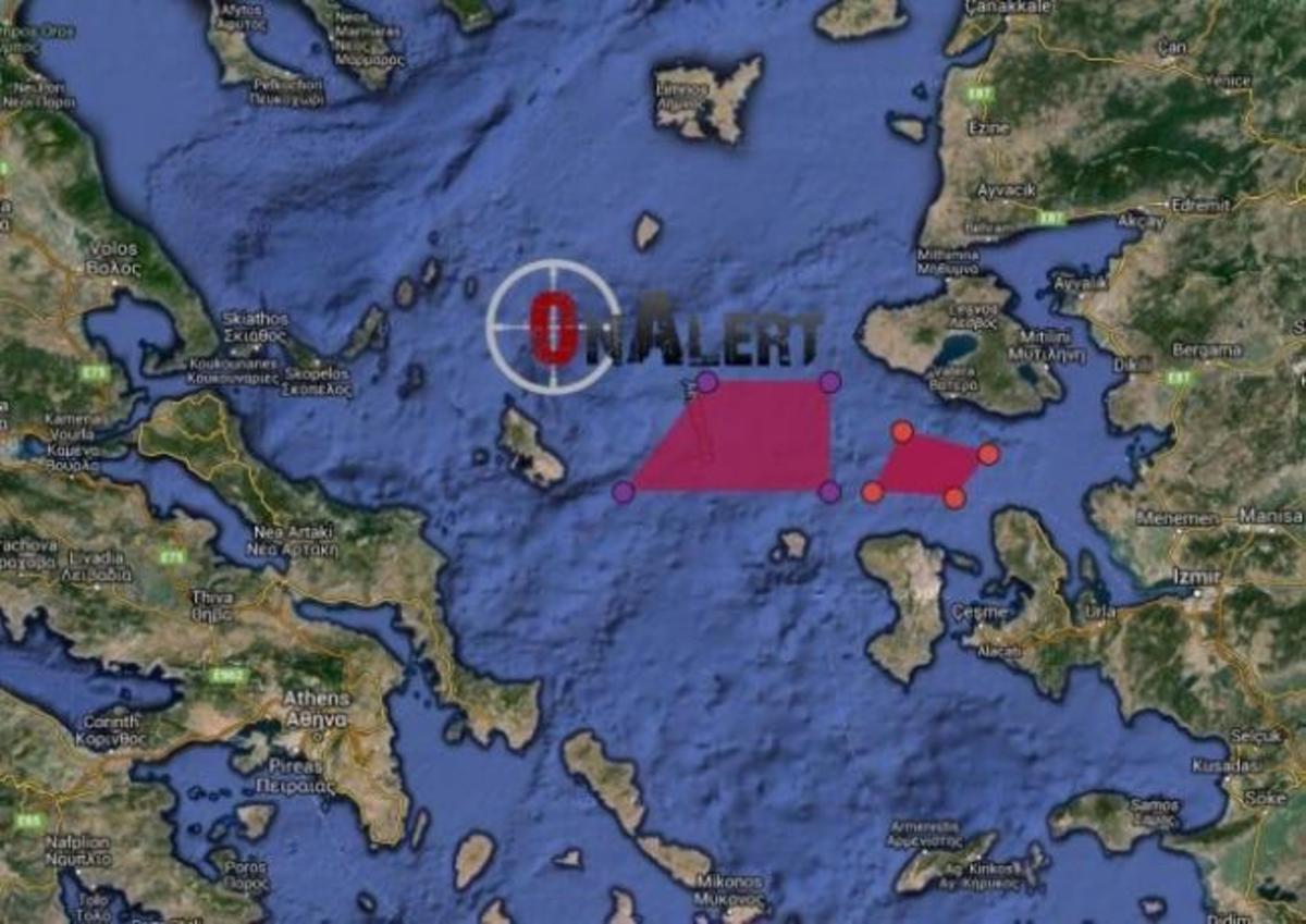 Σκηνικό πολέμου στο Αιγαίο – Η Τουρκία δέσμευσε ελληνικές περιοχές και κάνει άσκηση (ΧΑΡΤΗΣ)