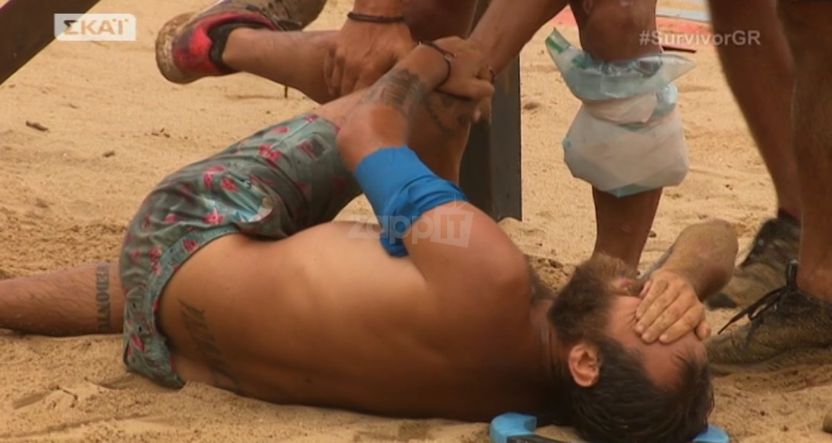 Survivor: Σφάδαζε από τους πόνους ο Κώστας Αναγνωστόπουλος! Σοκαρισμένοι από τον τραυματισμό του οι παίκτες! [vid]