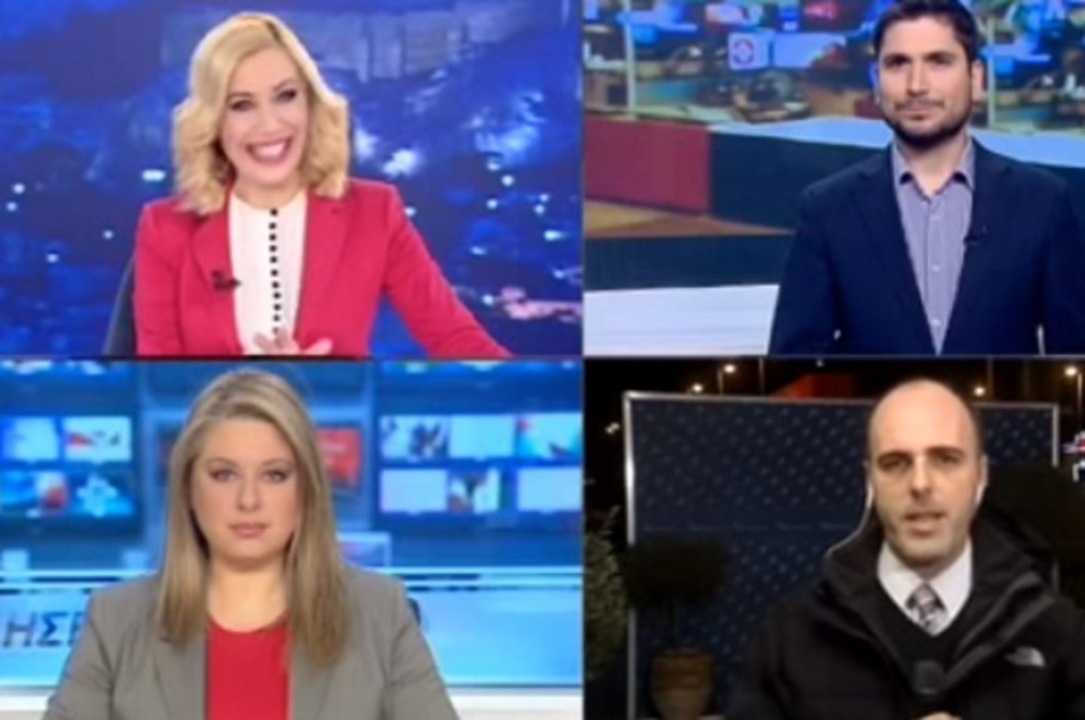 Το νευρικό γέλιο της Αντριάνας Παρασκευοπούλου κατά τη διάρκεια του δελτίου ειδήσεων της ΕΡΤ!