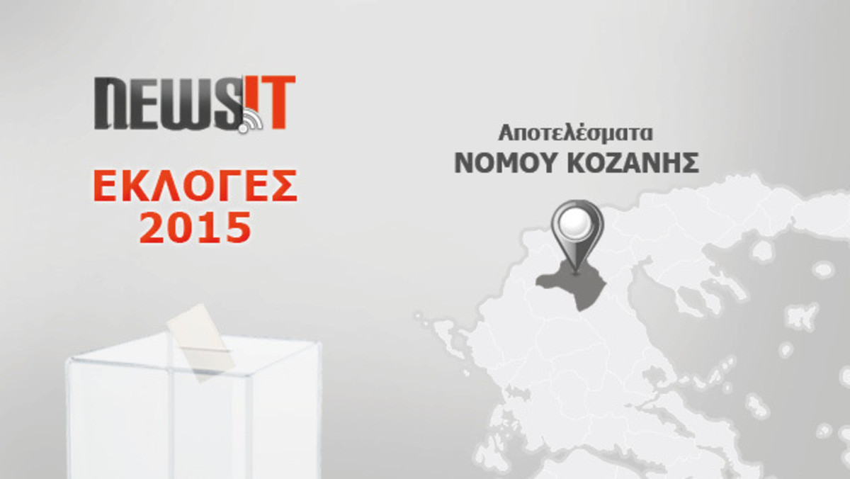Αποτελέσματα Εκλογών 2015: Νομός Κοζάνης