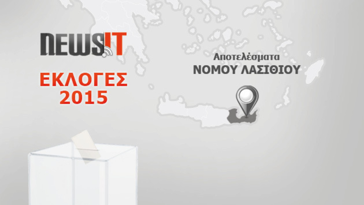Αποτελέσματα Εκλογών 2015: Νομός Λασιθίου