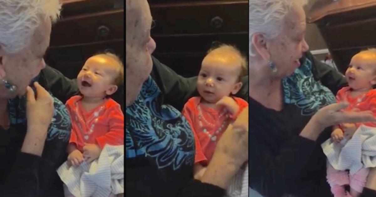 Γιαγιά μαθαίνει στην εγγονή που έχει πρόβλημα ακοής, σήματα νοηματικής!