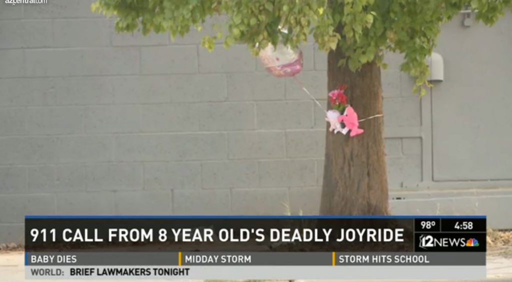 6χρονη νεκρή όταν ο 8χρονος αδερφός της έριξε το αυτοκίνητο σε κολώνα