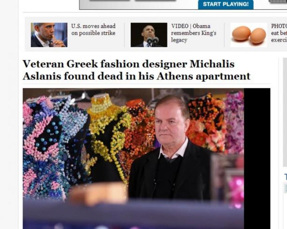 Τι αναφέρουν τα ξένα ΜΜΕ για τον θάνατο του Μιχάλη Ασλάνη;