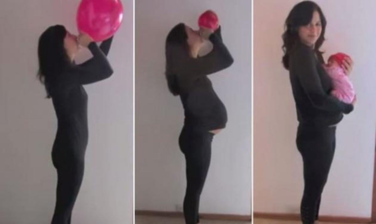 Εκπληκτικό βίντεο! Τραβούσε φωτογραφίες σε όλη τη διάρκεια της εγκυμοσύνης της