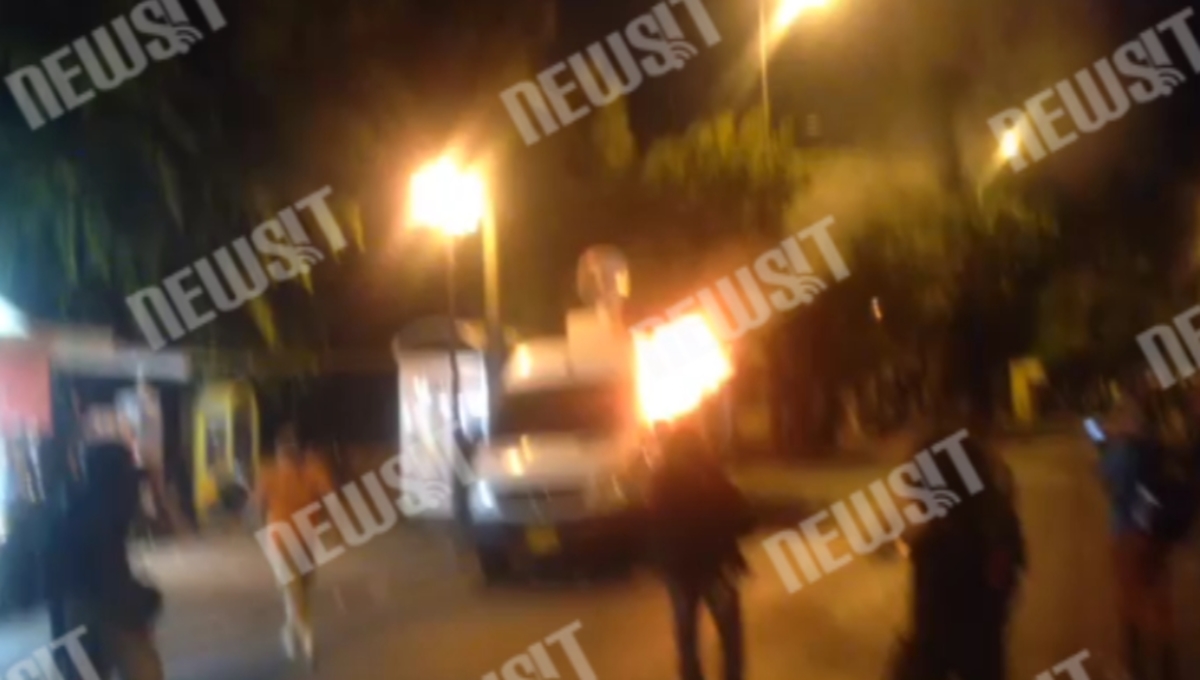 Φωτιά σε τηλεοπτικό βαν