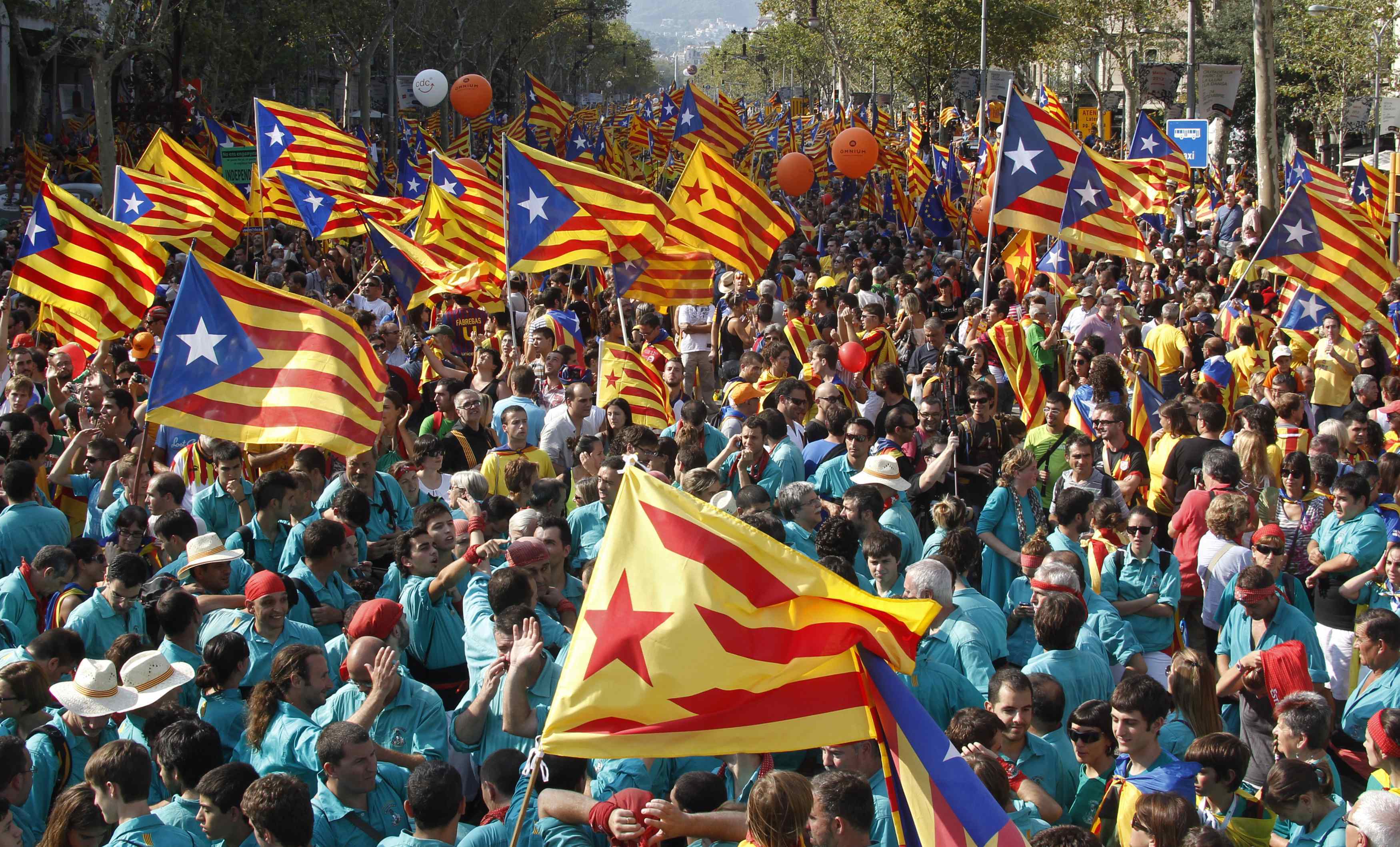 Βαρκελώνη: Τεράστια διαδήλωση για την Καταλονία