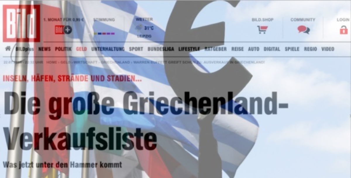 Η Bild μας λέει να πουλησουμε ΟΑΚΑ, ΣΕΦ, παραλίες και αεροσκάφη!