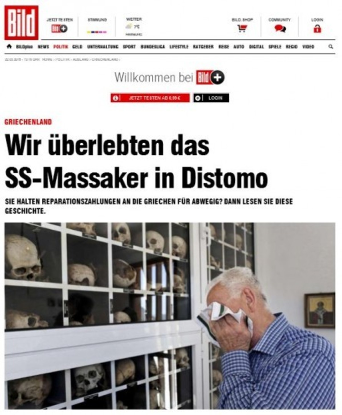 Σύμμαχος της Ελλάδας η… Bild στο θέμα των πολεμικών αποζημιώσεων!