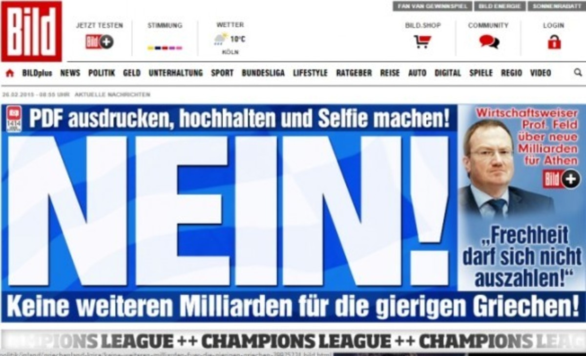 Λάβροι οι Γερμανοί δημοσιογράφοι για την πρόκληση της Bild