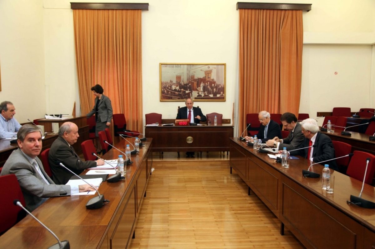 Στιγμιότυπο από τη συνεδρίαση της επιτροπής ΦΩΤΟ EUROKINISSI