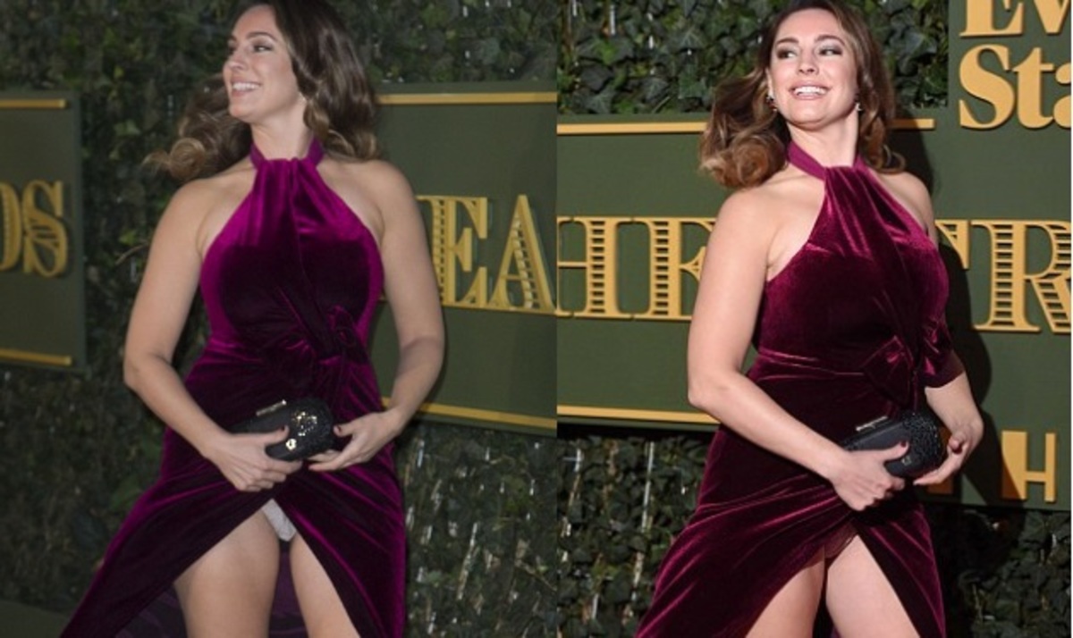 Αντέγραψε την Μενεγάκη η Kelly Brook! Σηκώθηκε το φόρεμα και είδαμε το εσώρουχό της
