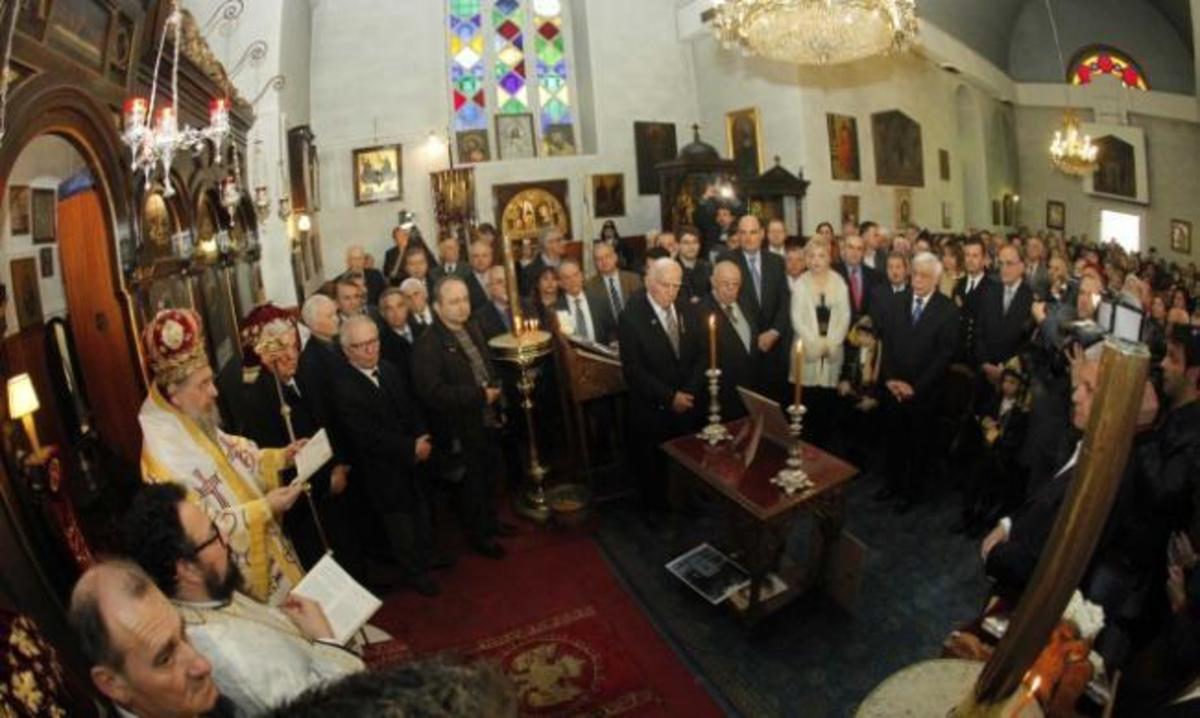 Λειτουργία  στο ναό που φυλάσσεται η καρδιά του Υψηλάντη
