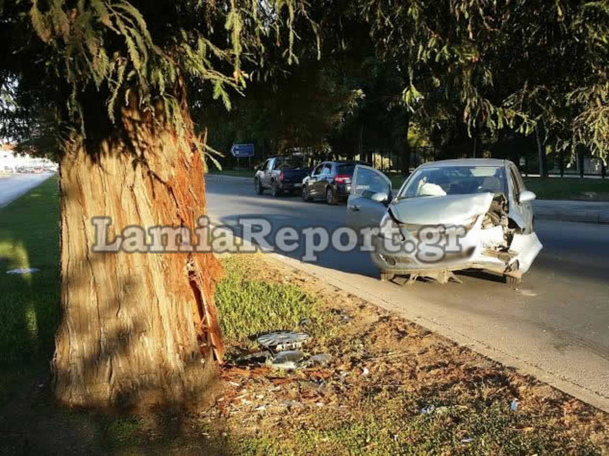Λαμία: Ήθελε να αποφύγει τρακάρισμα και κατέληξε σε δέντρο (ΦΩΤΟ)