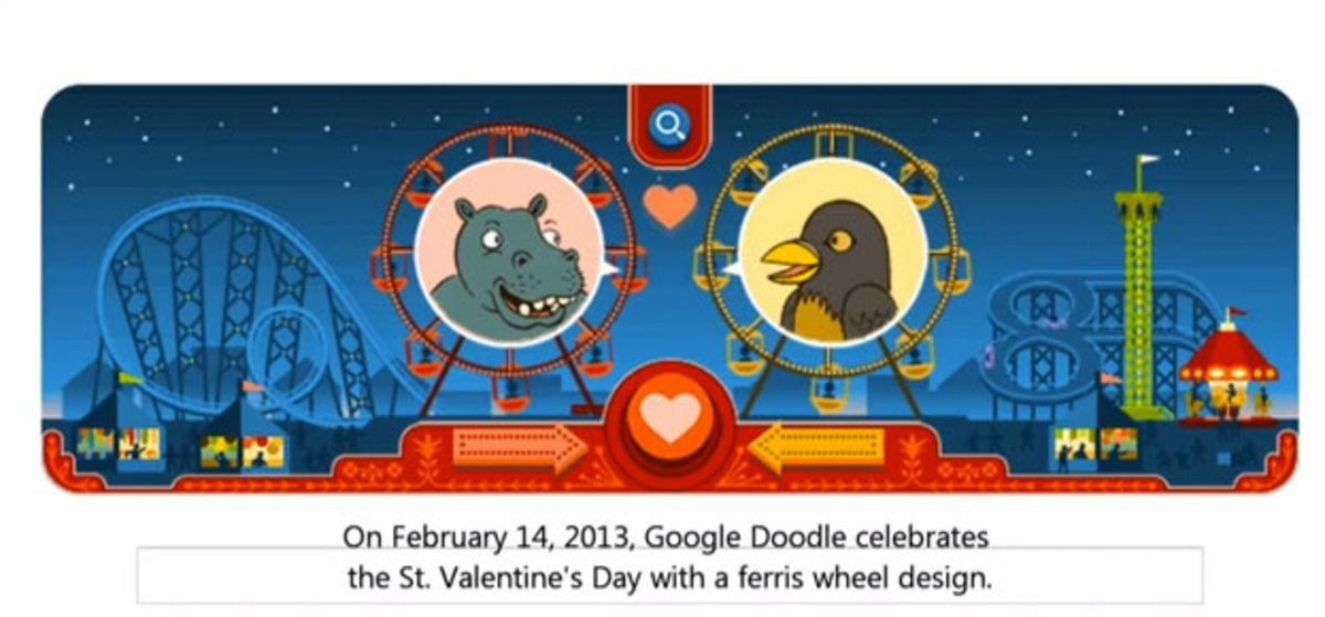 Google: Ένα υπέροχο doodle για την ημέρα του Αγίου Βαλεντίνου