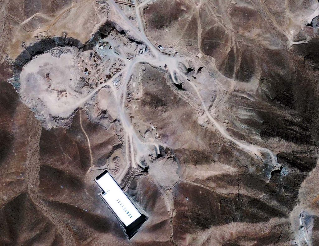Δορυφορική φωτογραφία των πυρηνικών εγκαταστάσεων της Τεχεράνης. ΦΩΤΟ REUTERS