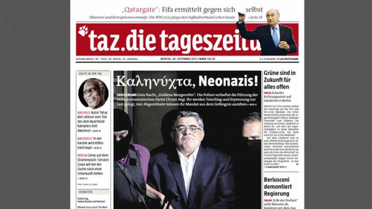 Γερμανική εφημερίδα καληνυχτίζει (στα ελληνικά) τους Έλληνες νεοναζί!
