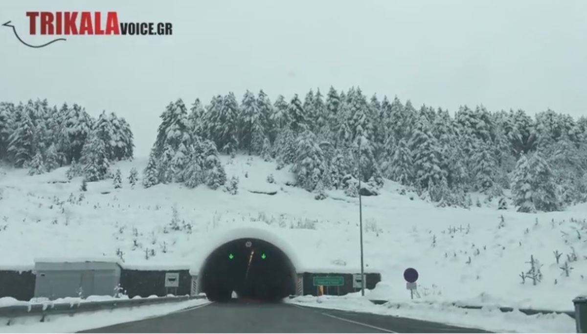 Οδηγώντας στη χιονισμένη Εγνατία – Εντυπωσιακό βίντεο