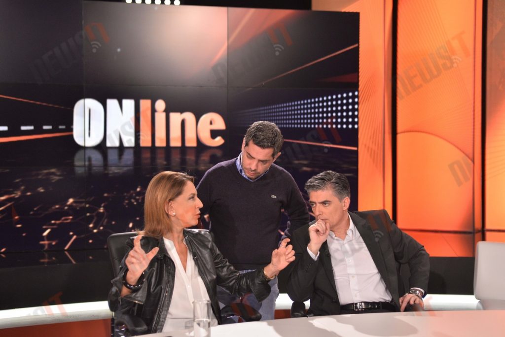 Στα παρασκήνια της εκπομπής «On Line» με Τρέμη και Ευαγγελάτο
