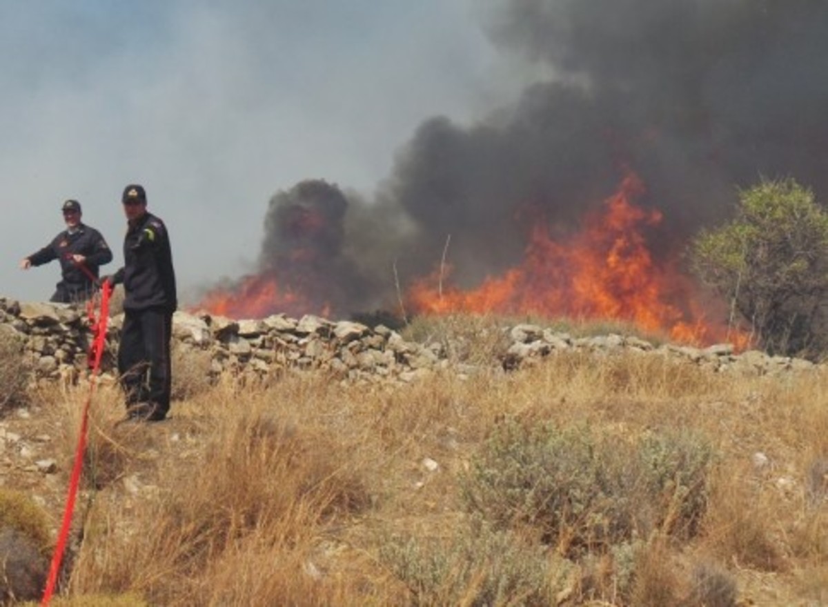 Ηράκλειο: Υπό έλεγχο η πυρκαγιά στην Μεσσαρά