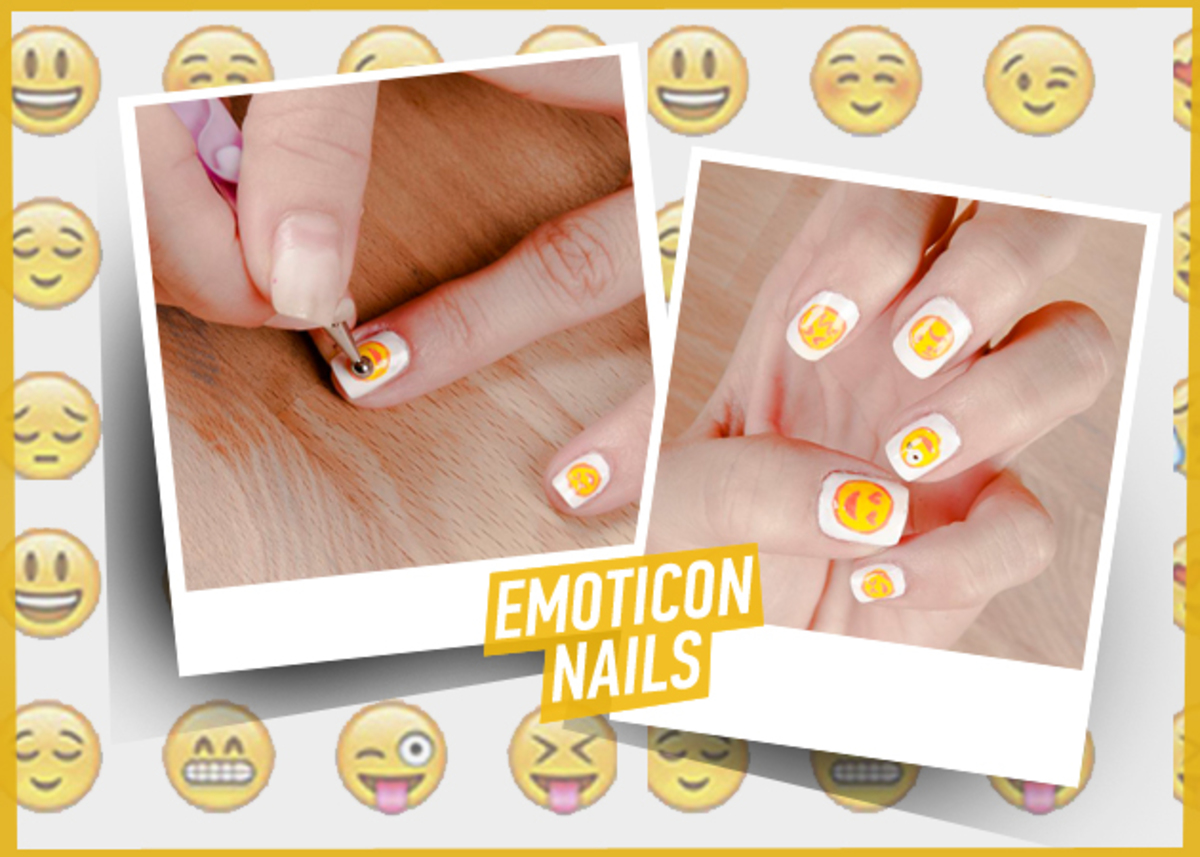 Ζωγράφισε emoticons στα νύχια
