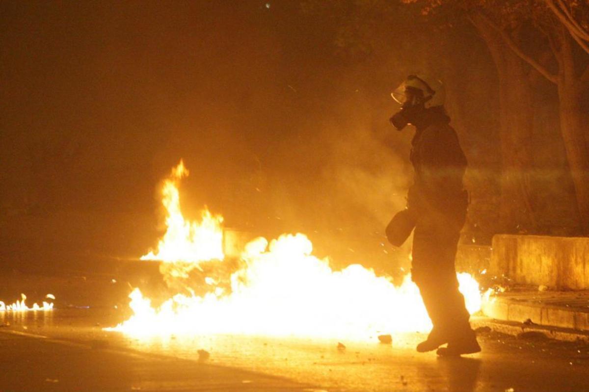 Από τα χθεσινά επεισόδια στη Θεσσαλονίκη - ΦΩΤΟ EUROKINISSI