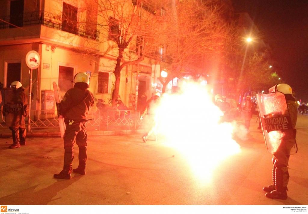 Από τα επεισόδια που έγιναν στη Θεσσαλονίκη - ΦΩΤΟ EUROKINISSI