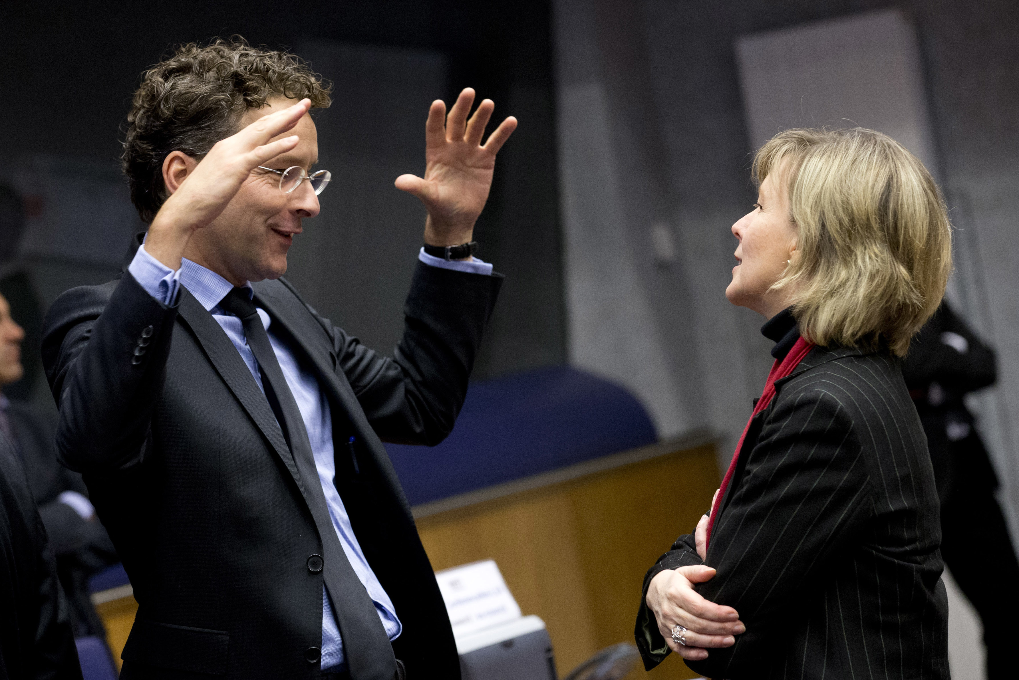 ΦΩΤΟ EUROKINISSI - Ο επικεφαλής του Eurogroup σε ένα διάλειμμα της συνεδρίασης