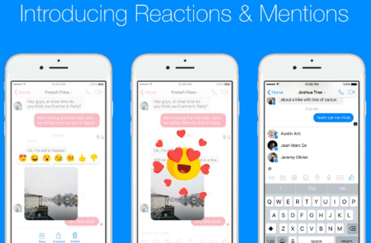 Ήρθαν τα Reactions και τα Mentions στο Facebook Messenger!