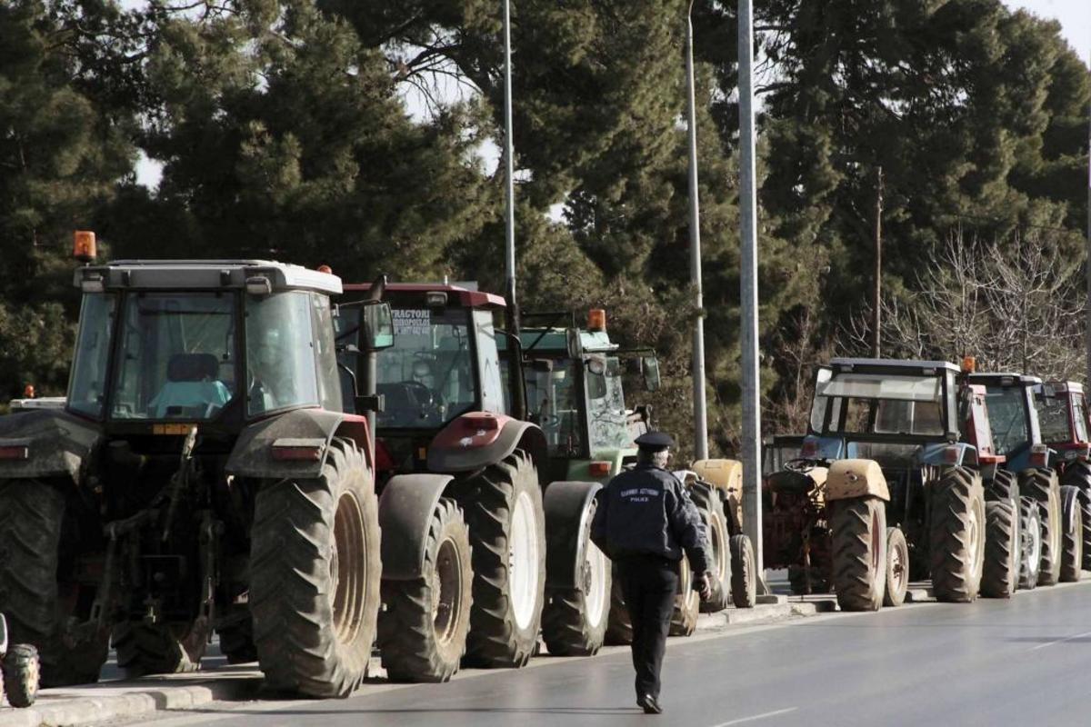 Από το μπλόκο στα Πράσινα Φανάρια Θεσσαλονίκης - ΦΩΤΟ EUROKINISSI