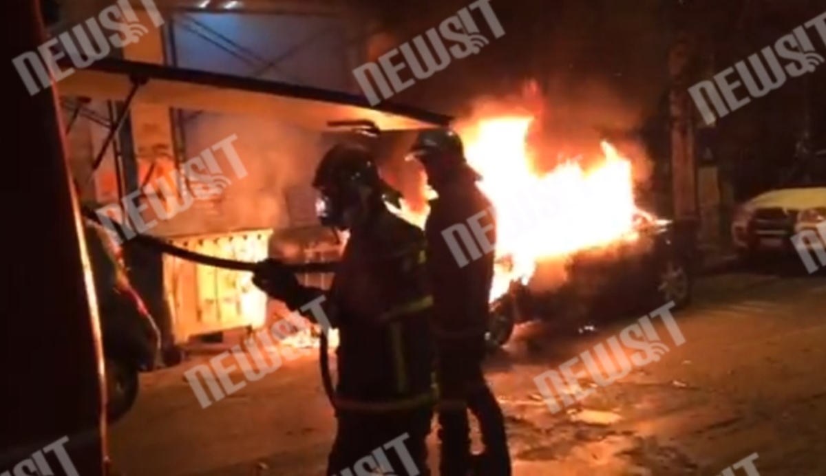 Φλεγόμενο αυτοκίνητο-Χ.Τρικούπη