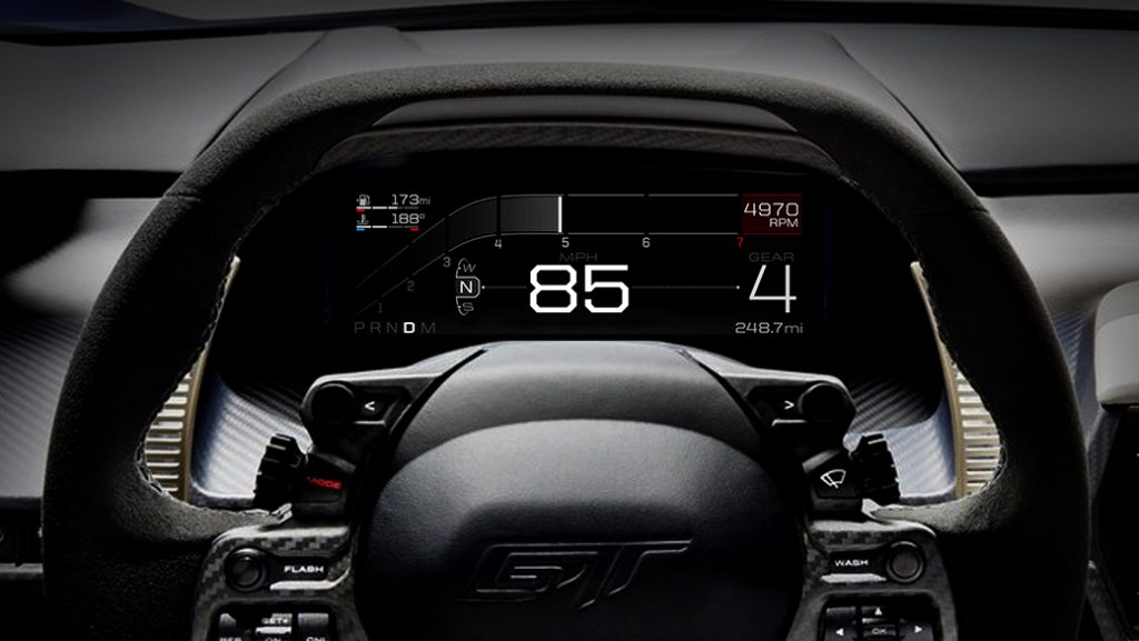 Ο ψηφιακός πίνακας οργάνων του νέου Ford GT αλλάζει μορφή [vid]