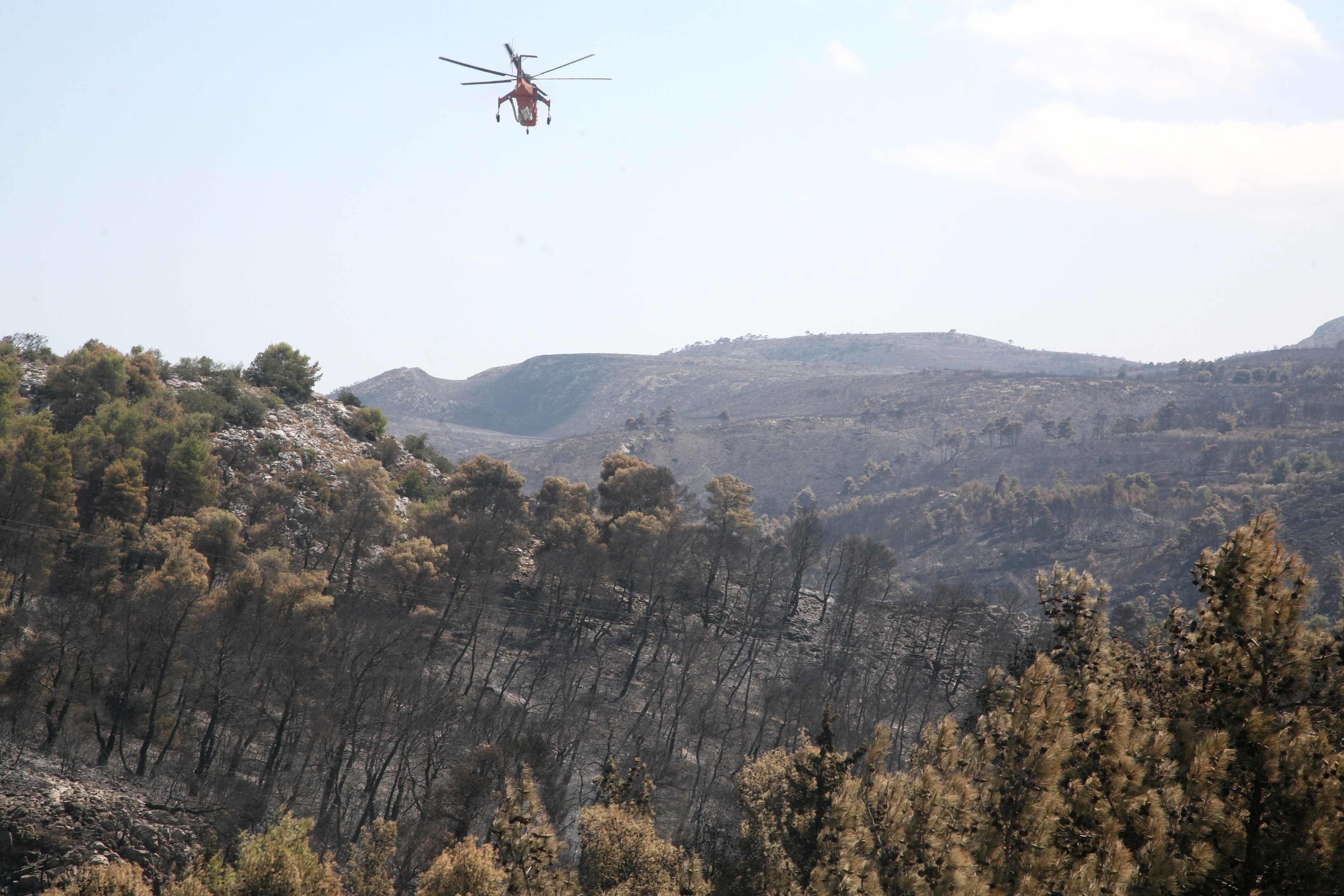 Υπο μερικό έλεγχο η φωτιά στην Ηλεία