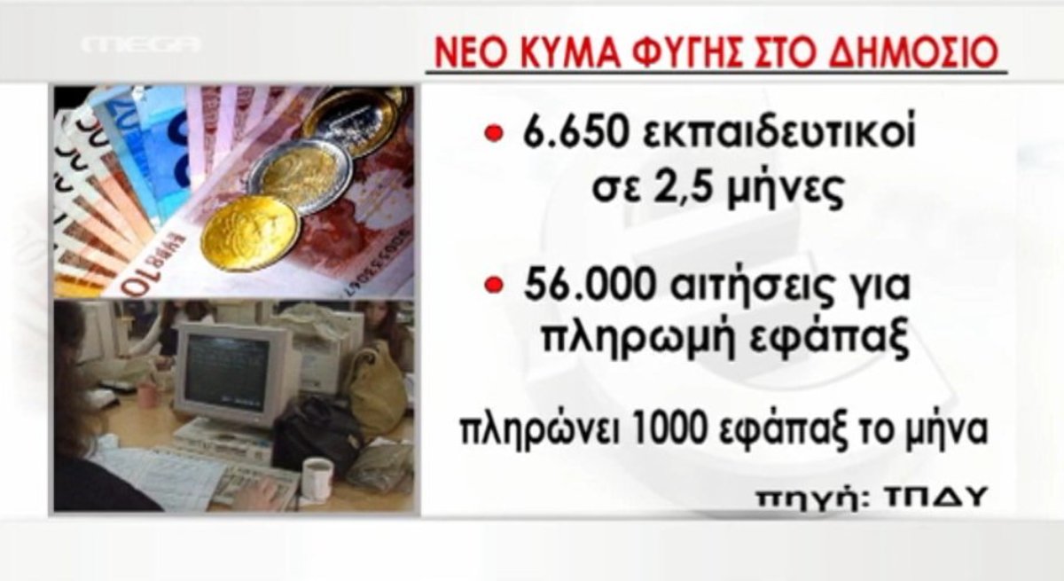 Κύμα φυγής στο Δημόσιο