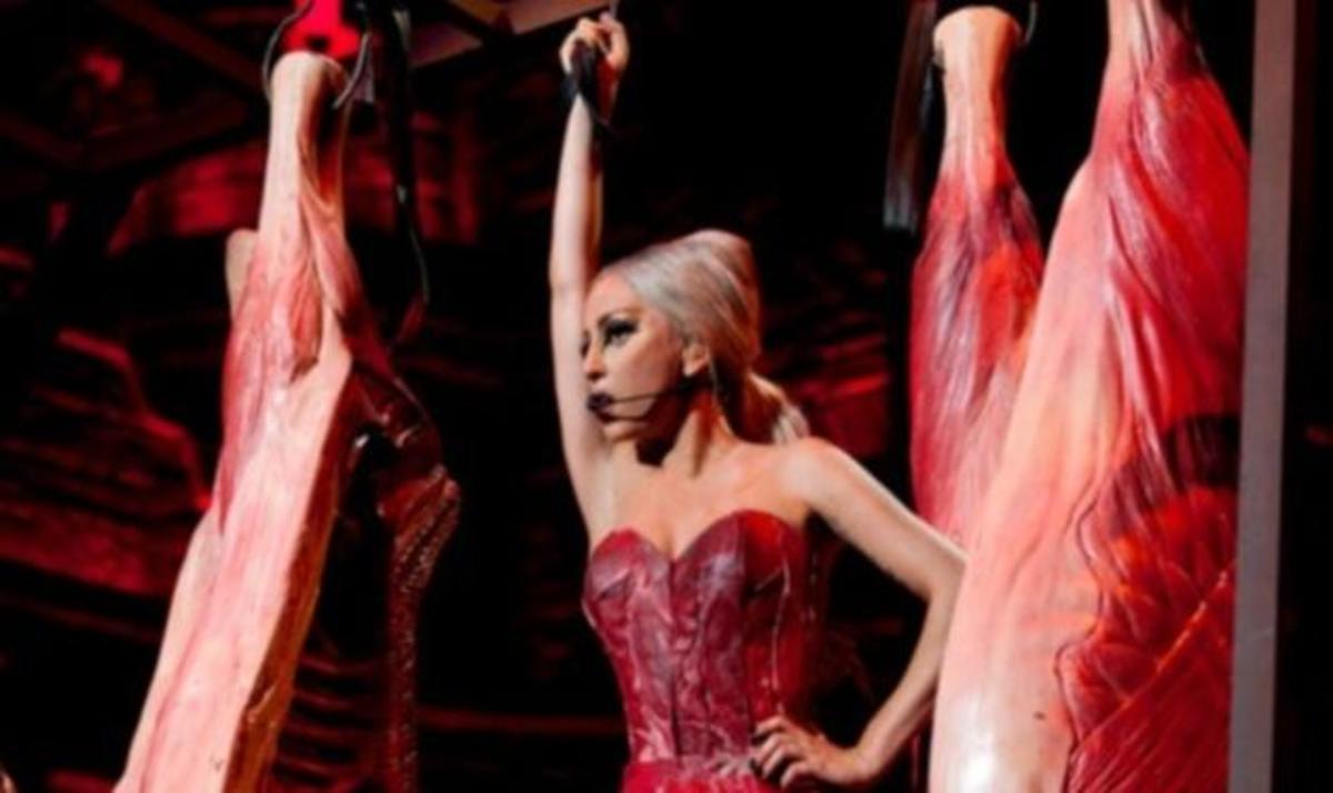 Ωχ!  Κι άλλο φόρεμα-μπριζόλα φόρεσε η Lady Gaga!