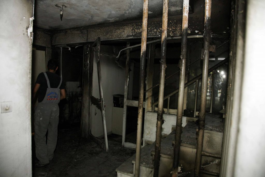 Από την έκρηξη προκλήθηκαν υλικές ζημιές - ΦΩΤΟ EUROKINISSI