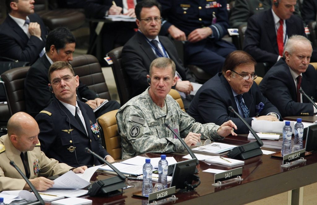 Ο στρατηγός Μακ Κρίσταλ στο Συμβούλιο Ασφαλείας του ΟΗΕ. ΦΩΤΟ REUTERS