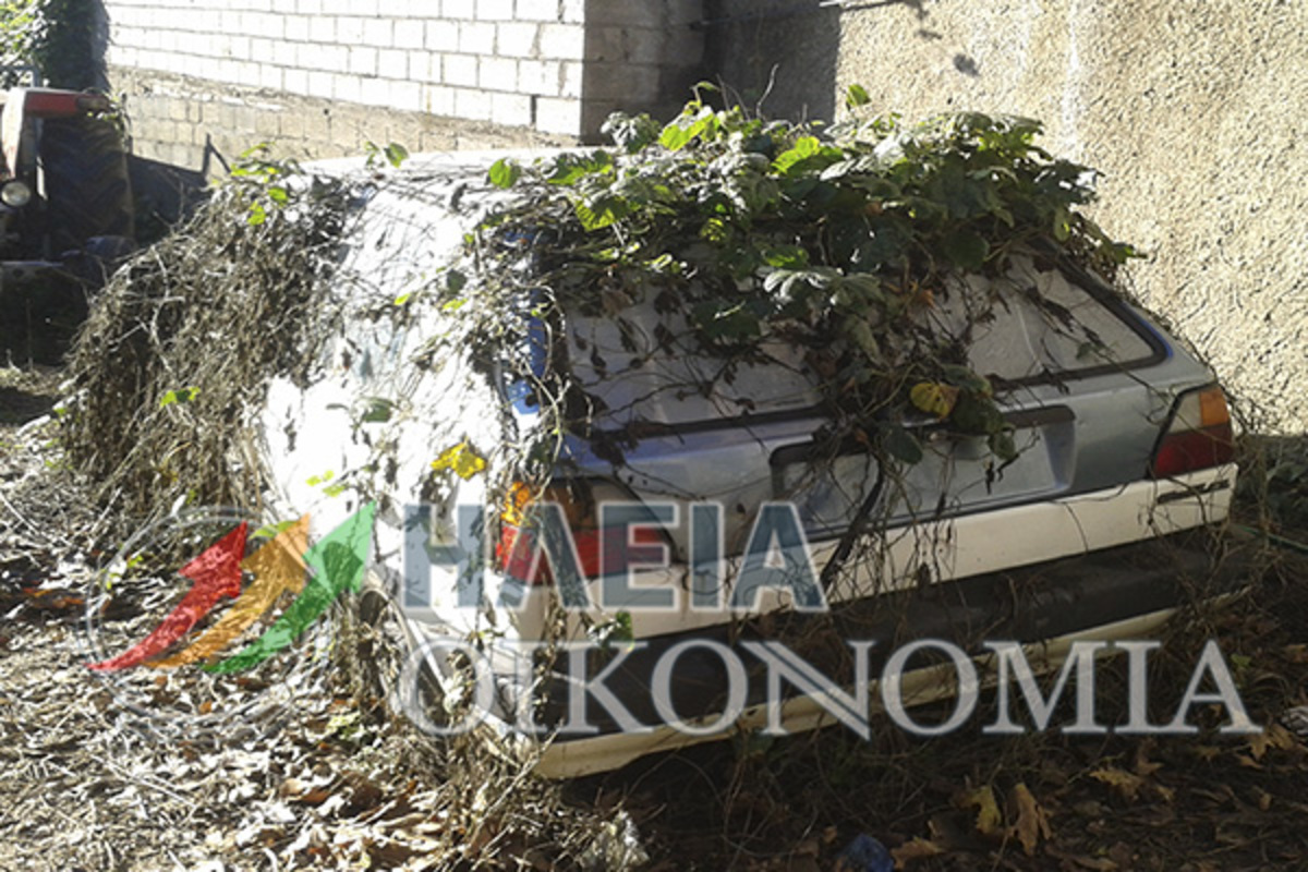 Αυτοκίνητο… φύτρωσε στο δρόμο – Δείτε πώς κατάντησε εγκαταλελειμμένο Ι.Χ.