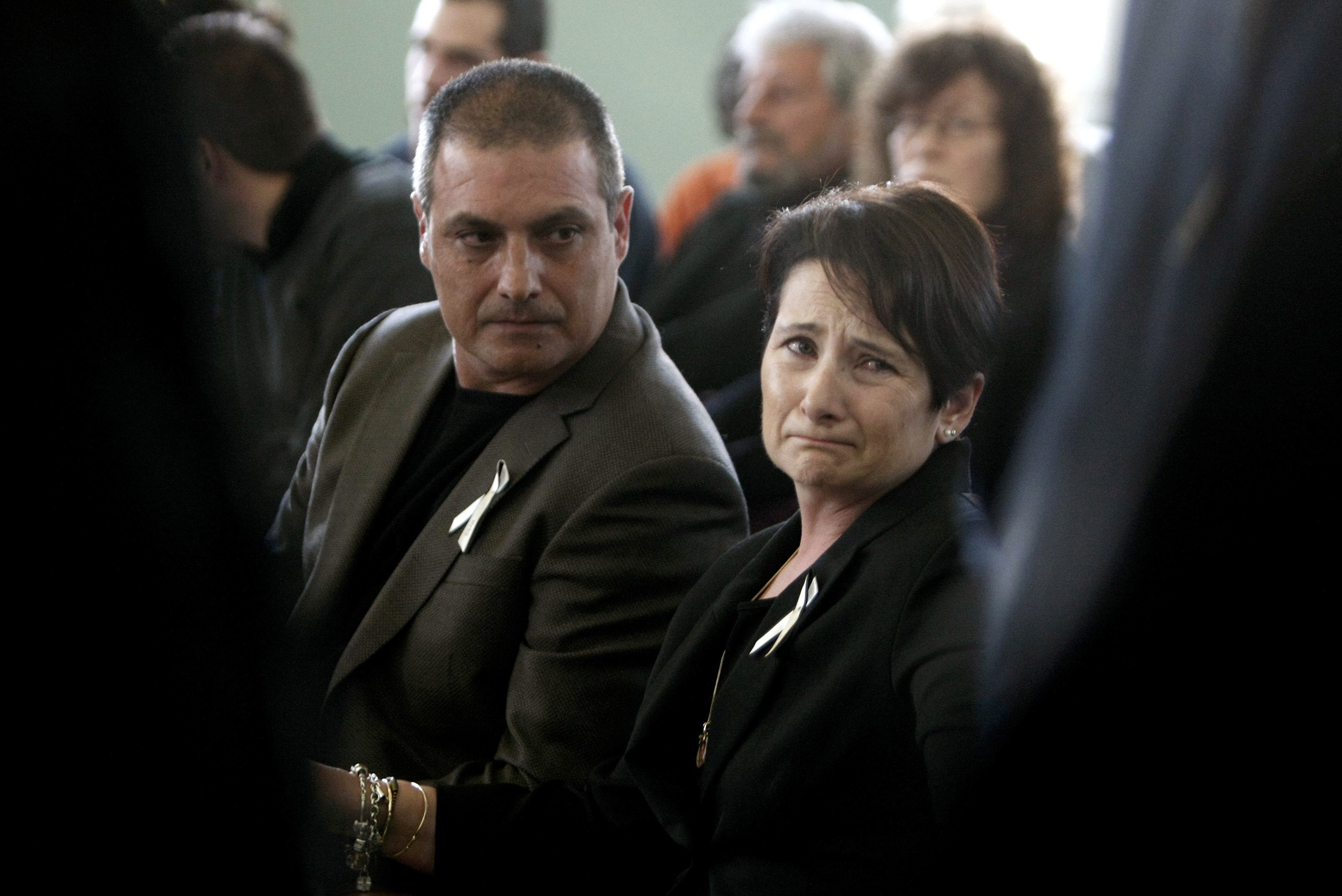 Οι γονείς του 20χρονου Αυστραλού στη διάρκεια της δίκης. ΦΩΤΟ EUROKINISSI